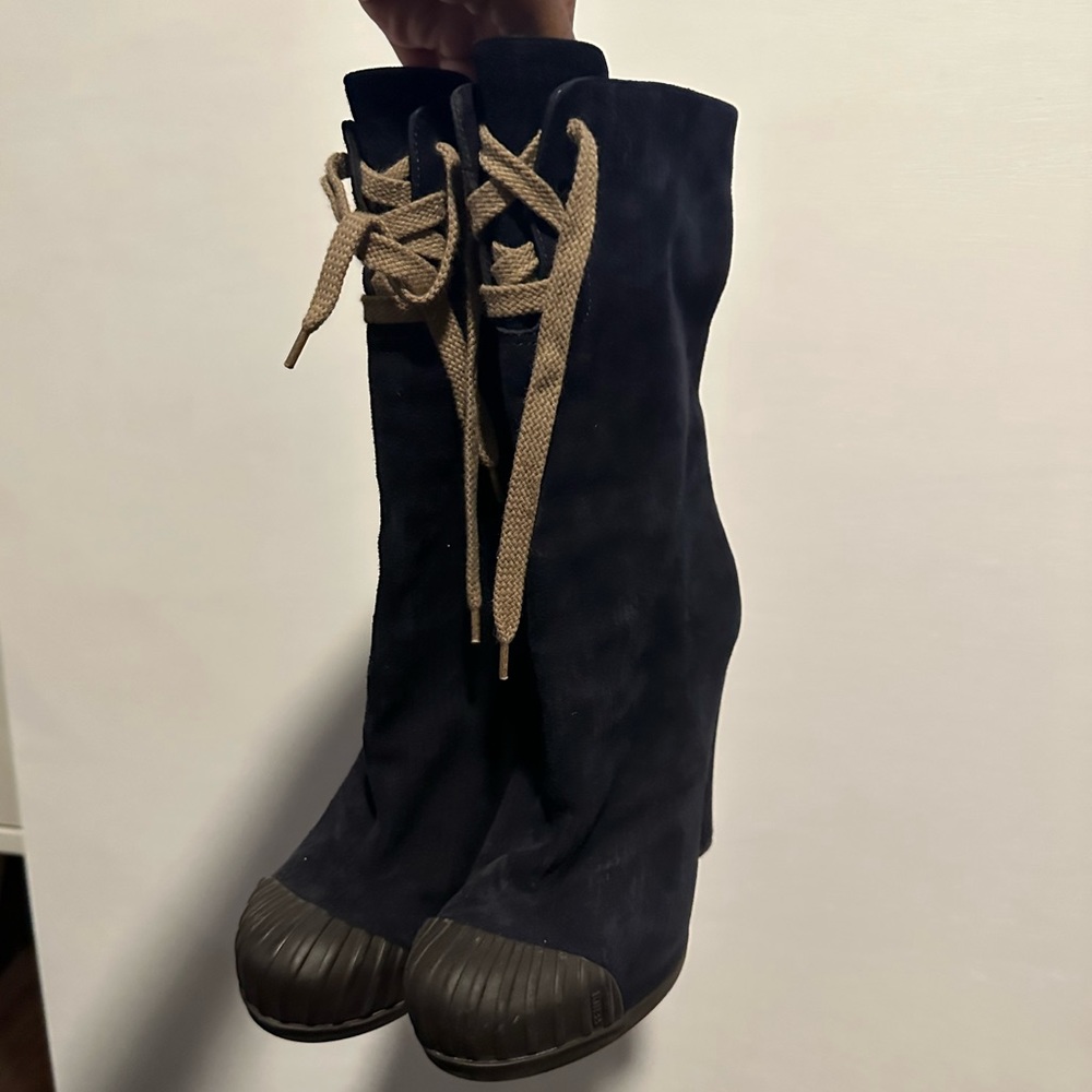 Fendi blue suede boots